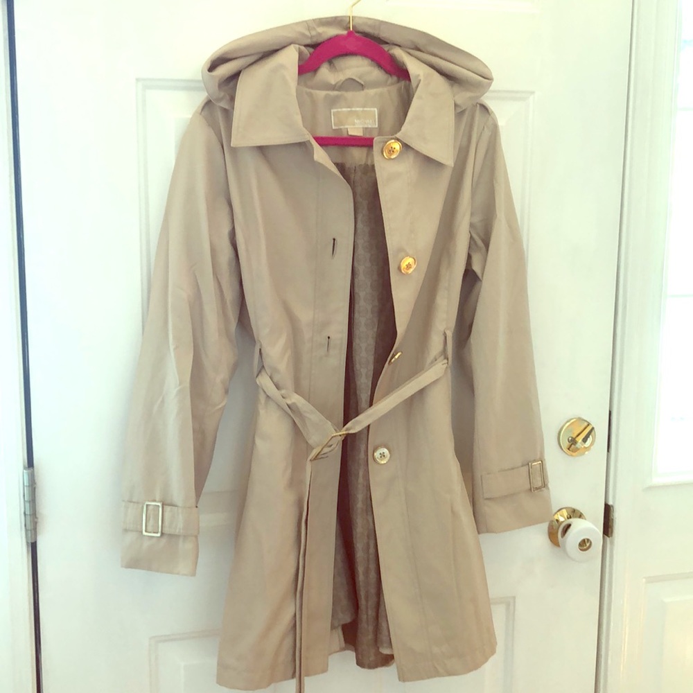 Michael Kors -Trench Coat w/ detachable hood- Sz L